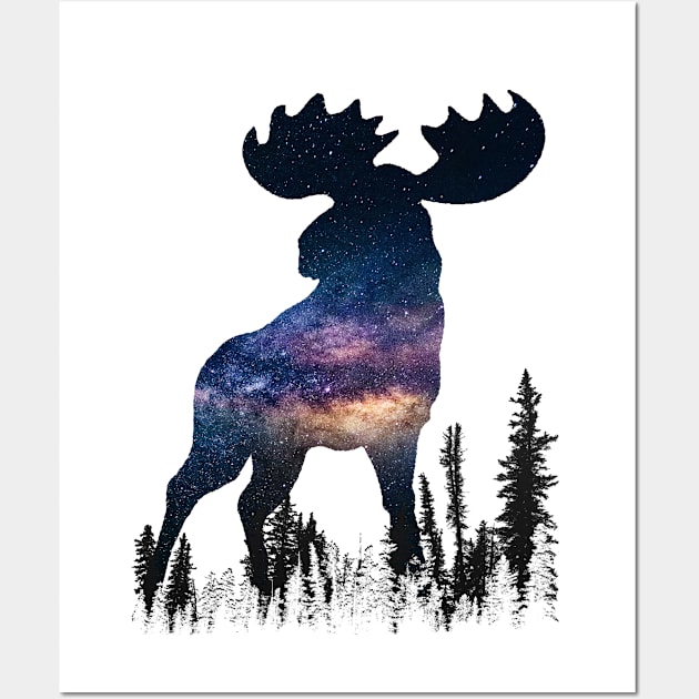 Moose Animal Forest Wild Nature World Free Land Wall Art by Cubebox